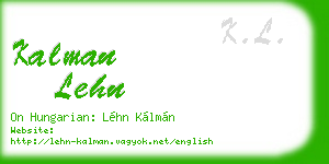 kalman lehn business card